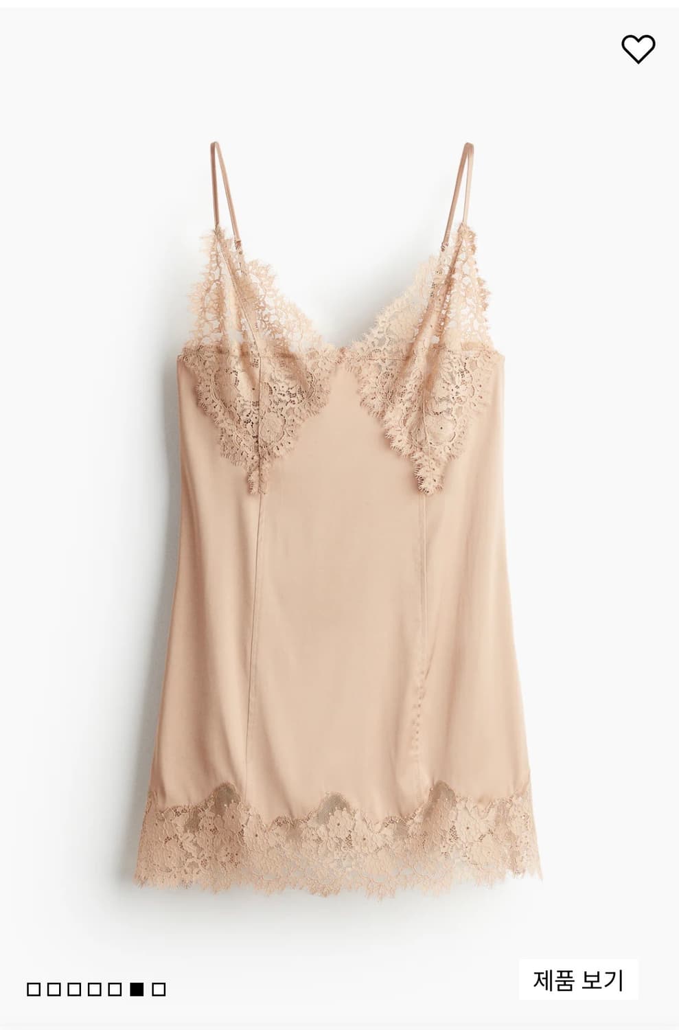 H&M 레이스 트리밍 새틴 드레스 상품이미지4