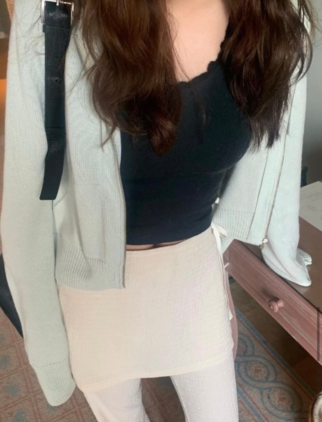 타낫 랩 레이어드 슬릿 팬츠 아이보리 상품이미지3