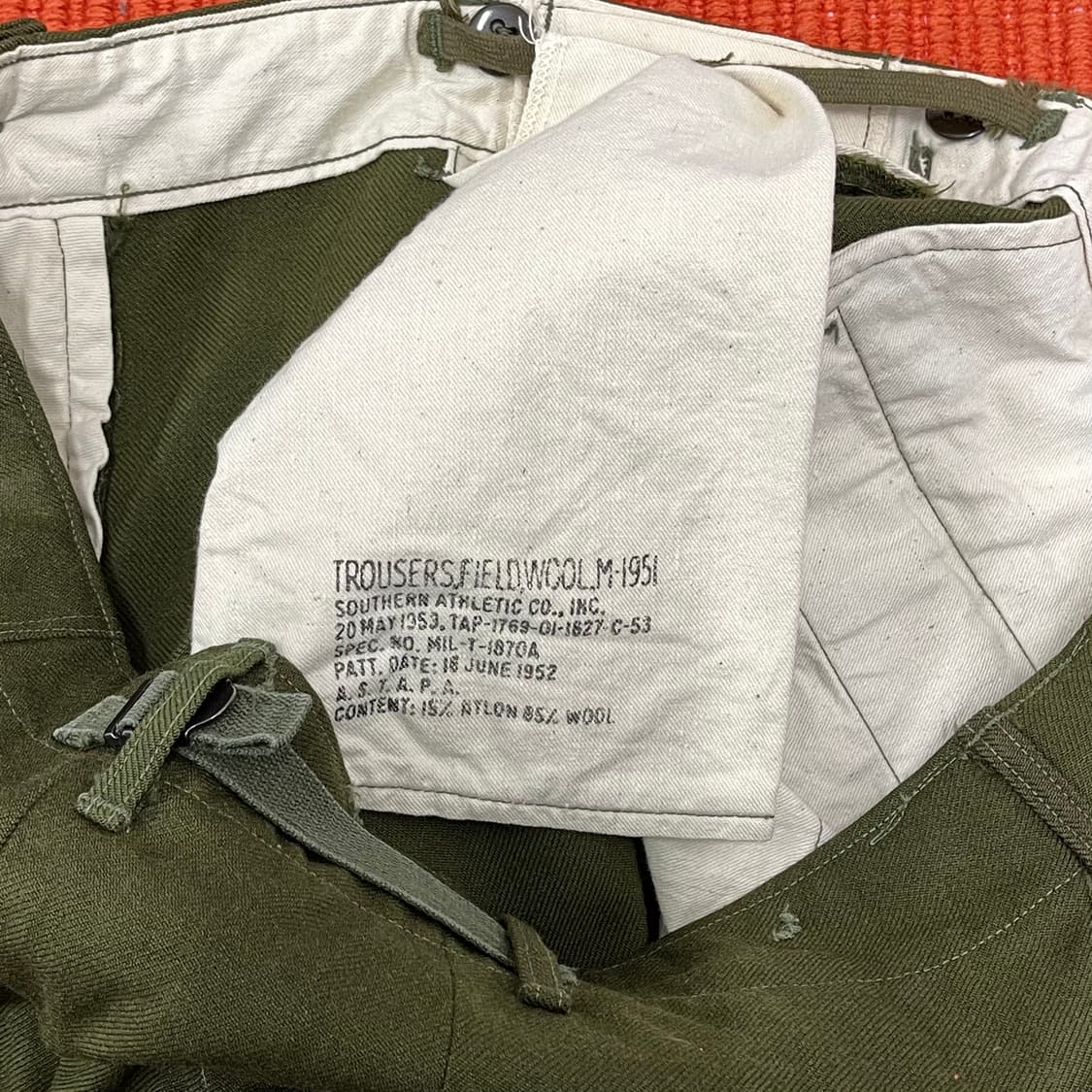 50s US Army M-1951 울 필드 트라우저 (~35) 상품이미지7