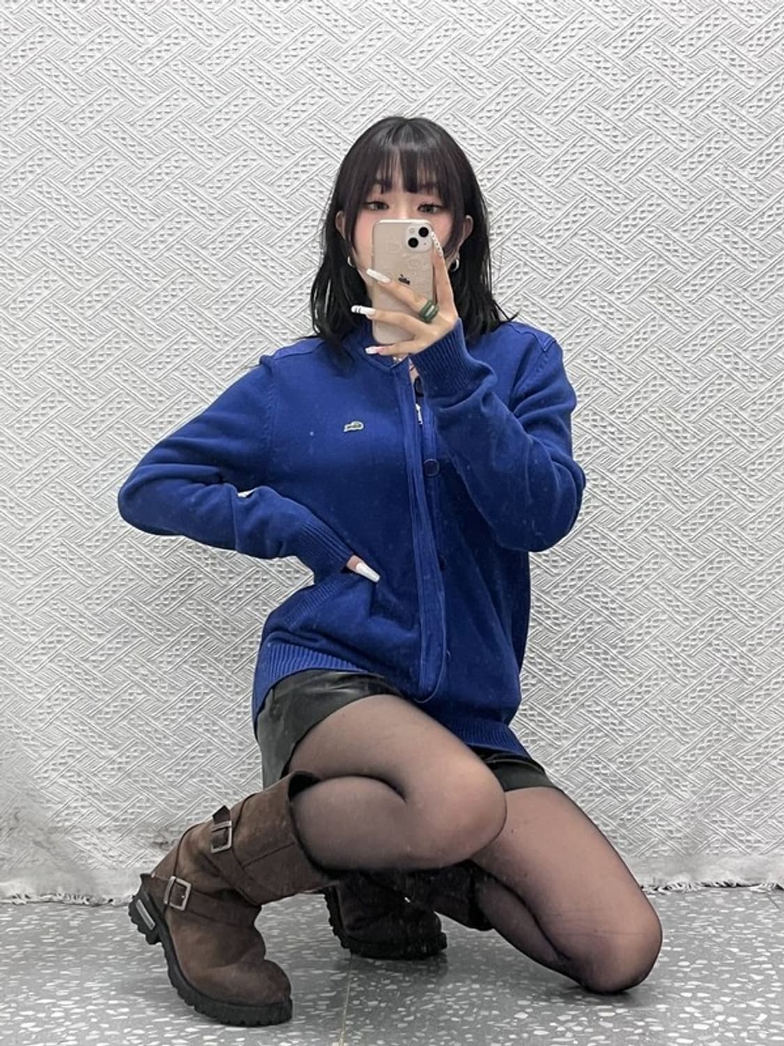 라코스테 캐주얼 빈티지 레트로 집업 니트 가디건 3 C11036 상품이미지1