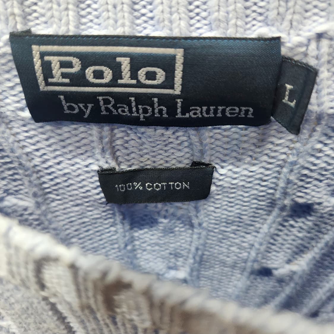 폴로랄프로렌 로고 케이블 코튼 니트 L(L) 상품이미지5
