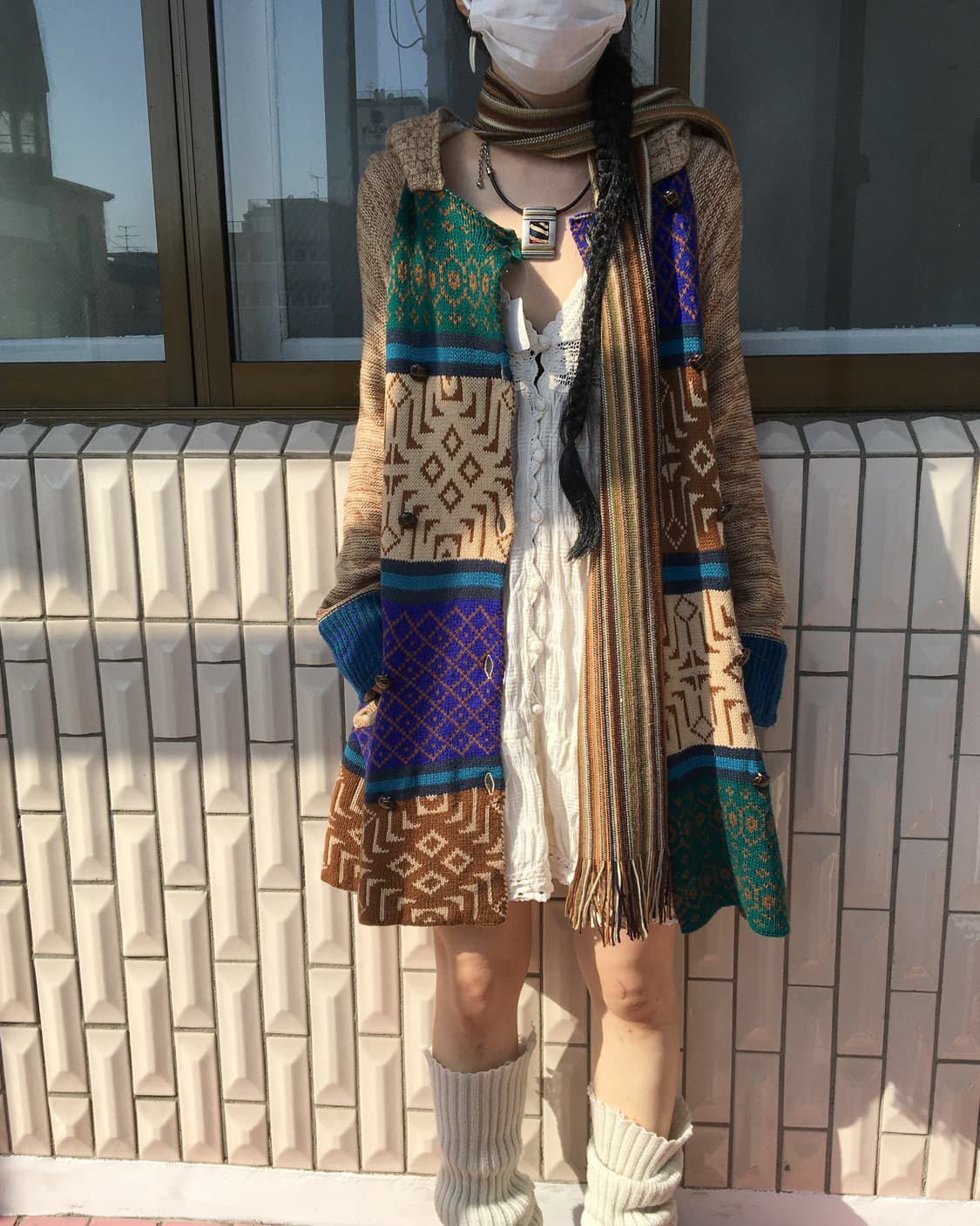 Nomadic mood knit hood coat 상품이미지1
