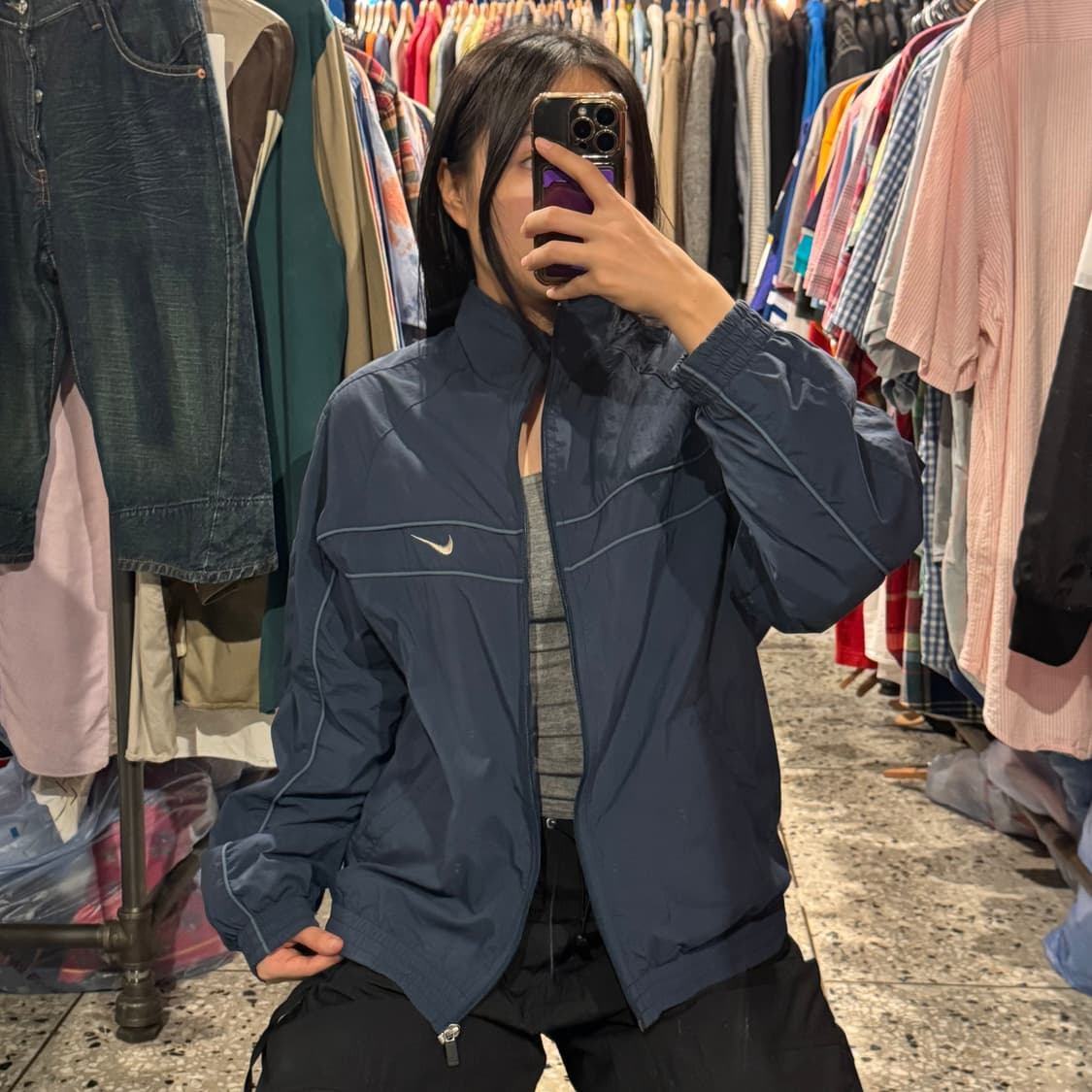 NIKE 90s 나이키 백 레드 스우시 바람막이 상품이미지3