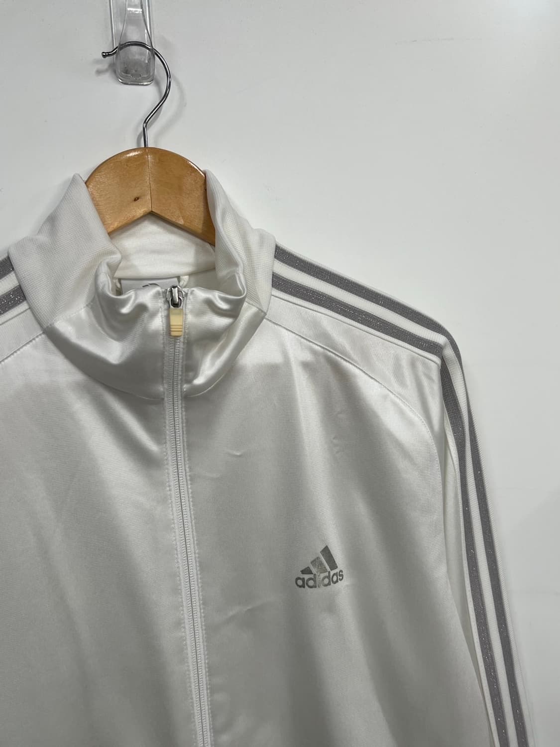아디다스 화이트 실버 삼선로고 Y2K 트랙탑 져지  상품이미지2