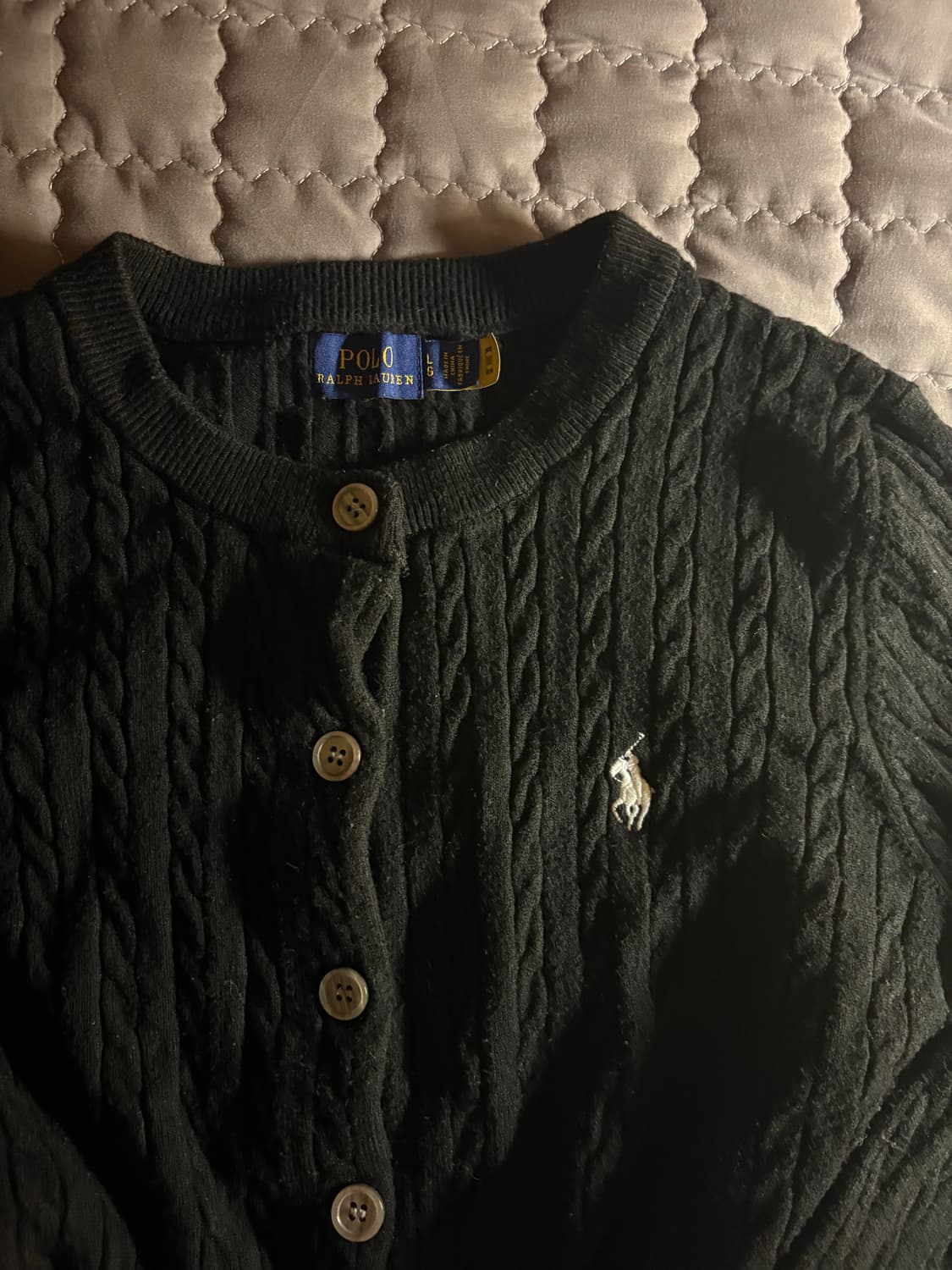 폴로 가디건 검정 상품이미지2