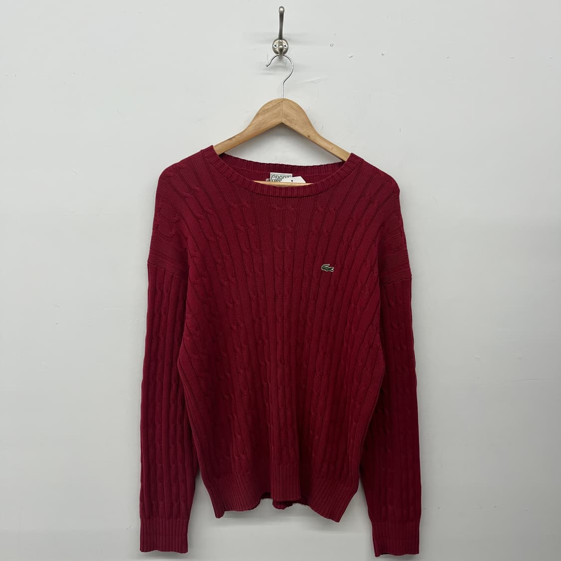라코스테 케이블 니트 버건디 남XL 상품이미지1