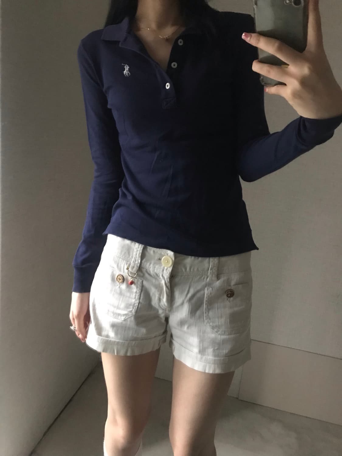 폴로 네이비 슬림핏pk 상품이미지3