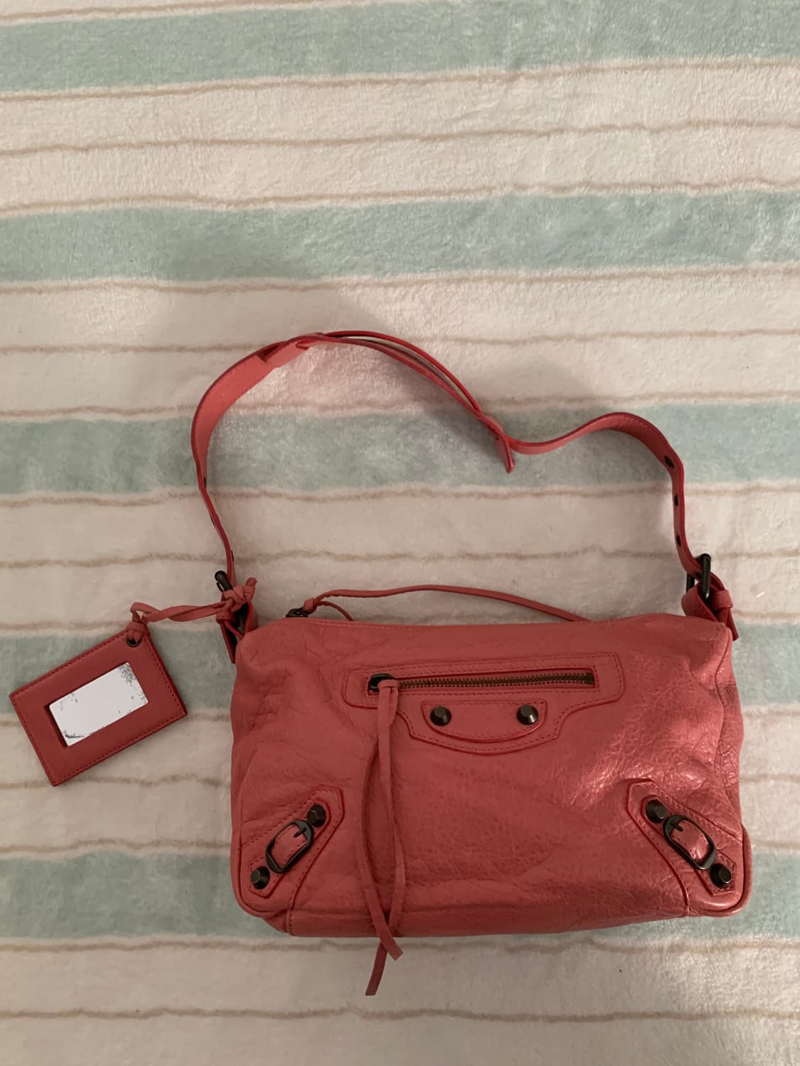 발렌시아가 모터백 숄더백 핑크 상품이미지1