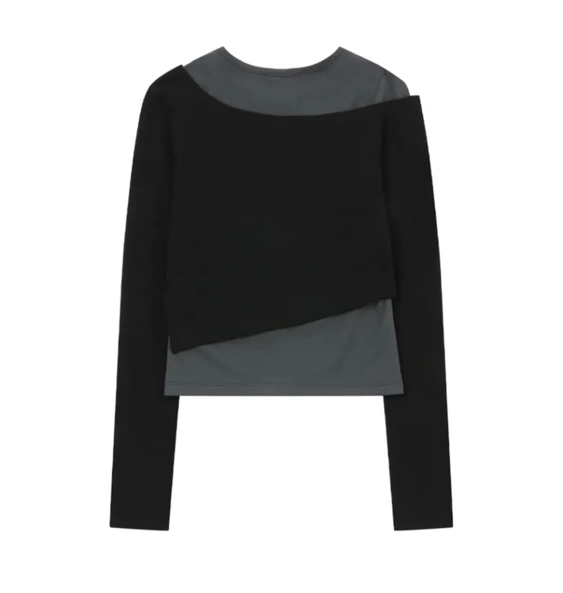 미세키 서울 Layered slit long sleeves BLACK 상품이미지2