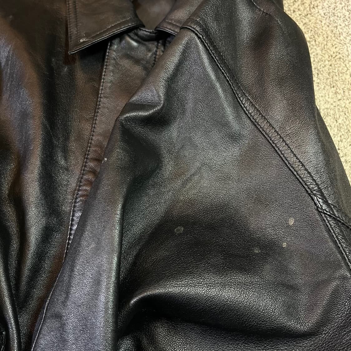 도프제이슨 램스킨 레더 블루종 자켓 상품이미지6