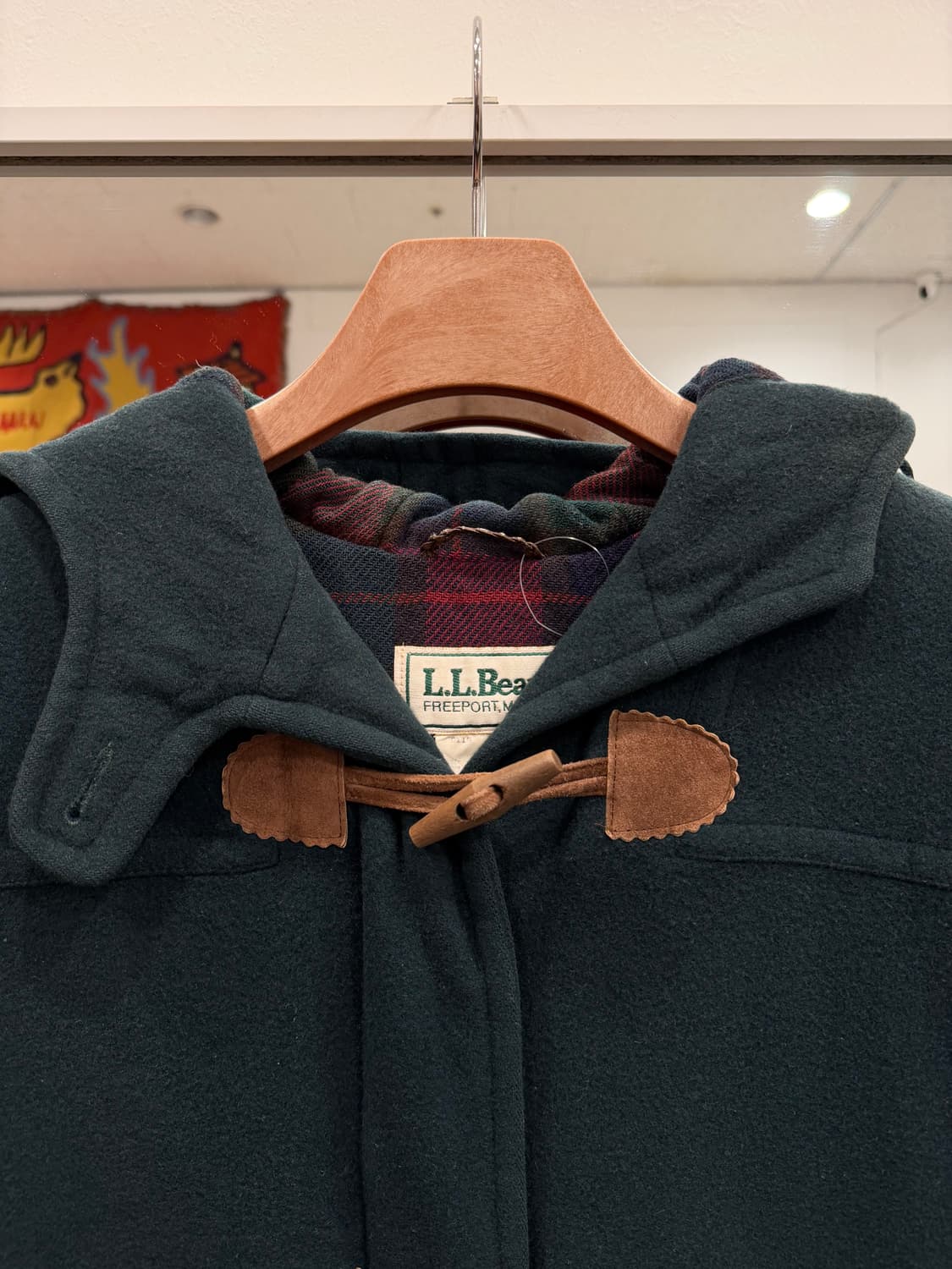 80s L.L.Bean 엘엘빈 울 집업 더플 코트 (made USA) 상품이미지2