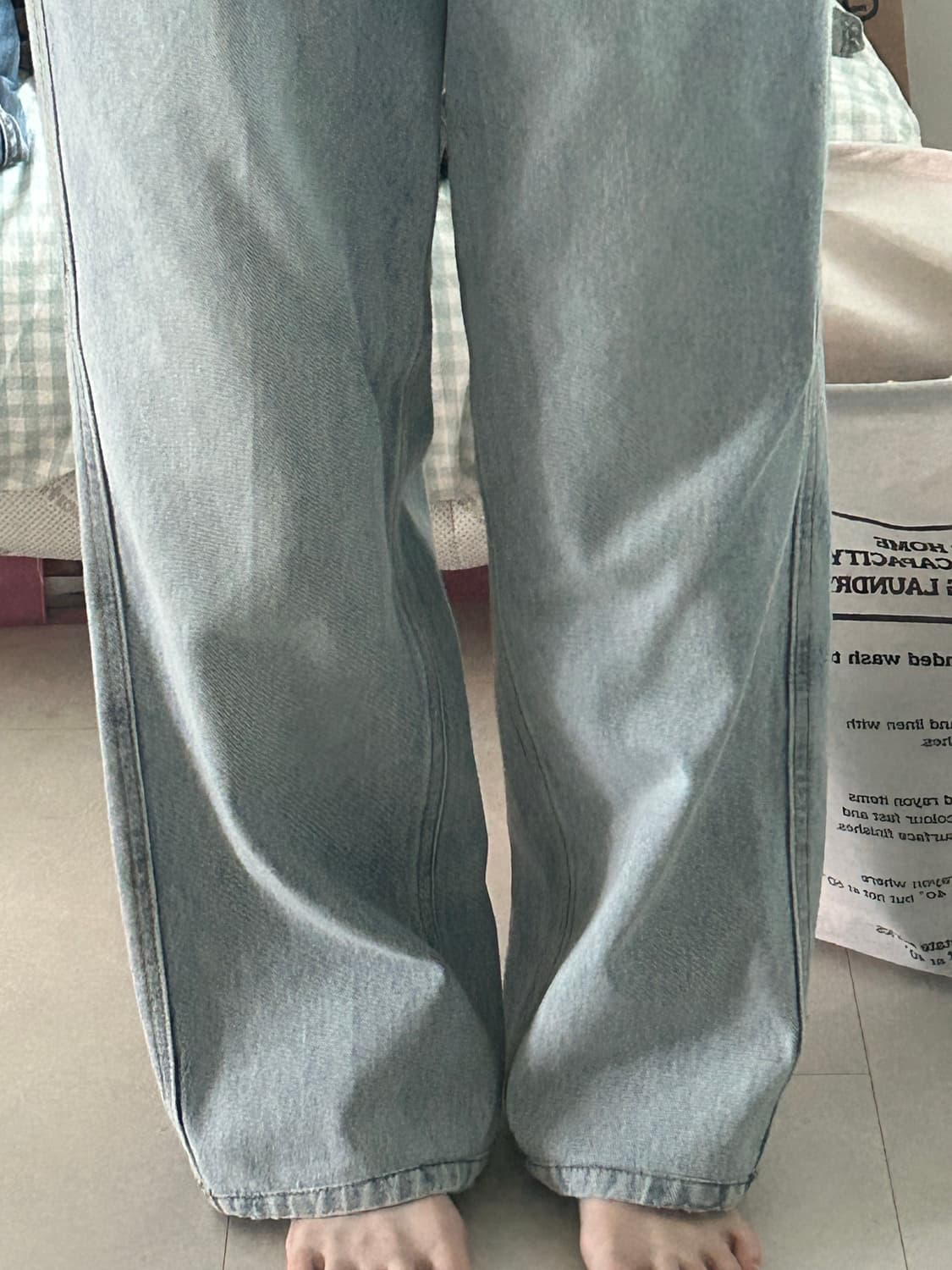 론론 SIDE LINE STRAIGHT DENIM 데님 S 상품이미지5