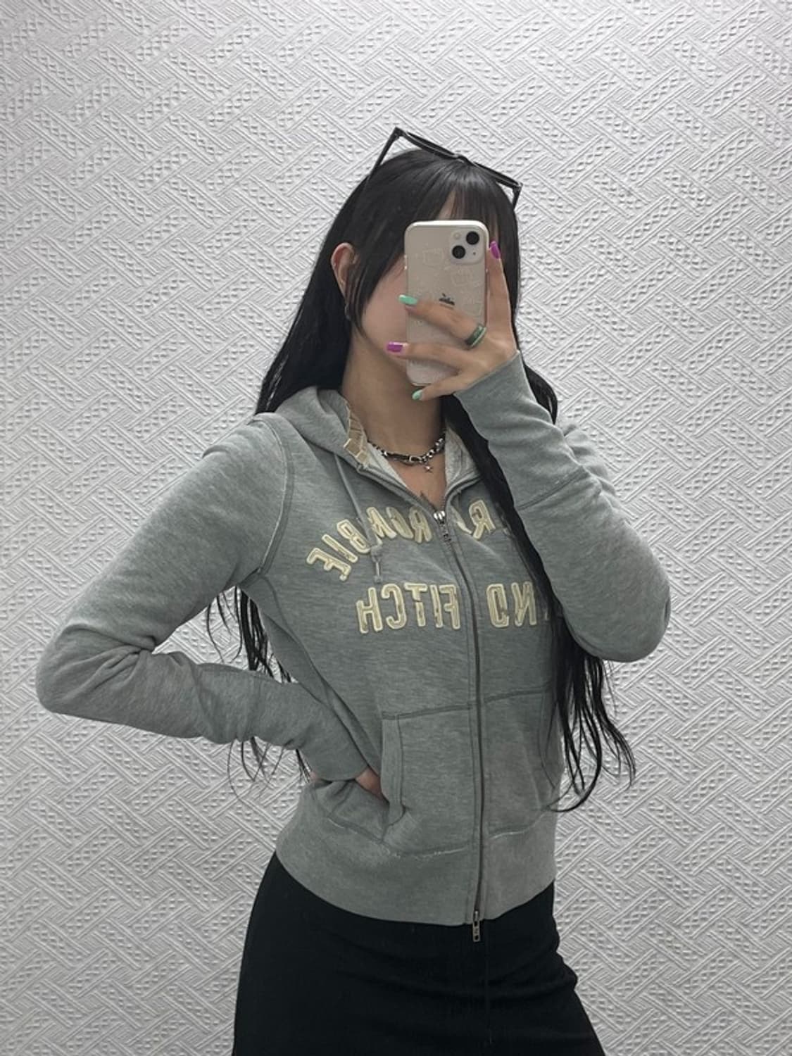 아베크롬비 Y2K 빈티지 기모 후드 집업 L C07053 상품이미지1