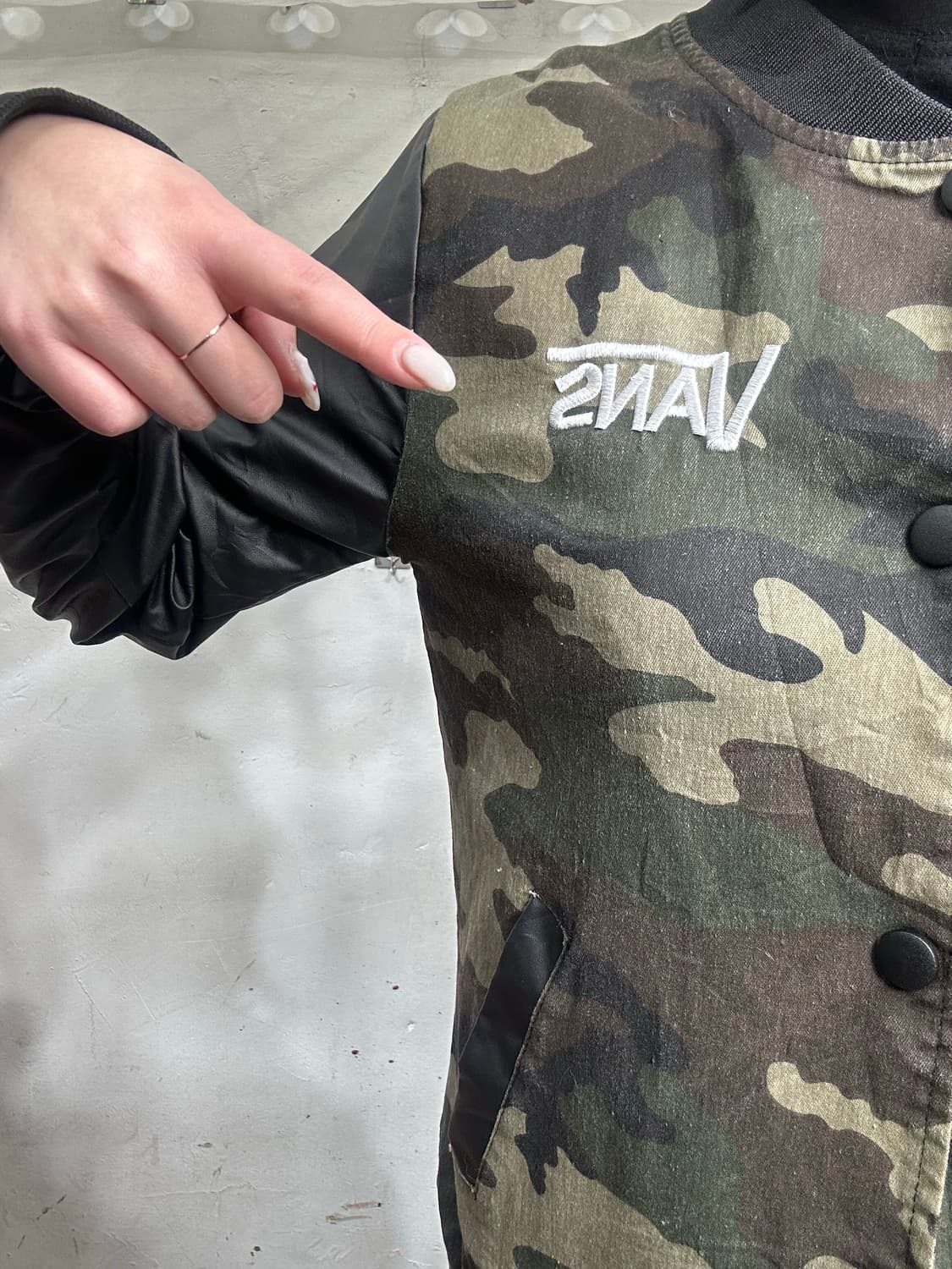 빈티지 반스 카키 커스텀 카모 자켓 점퍼 L 상품이미지4