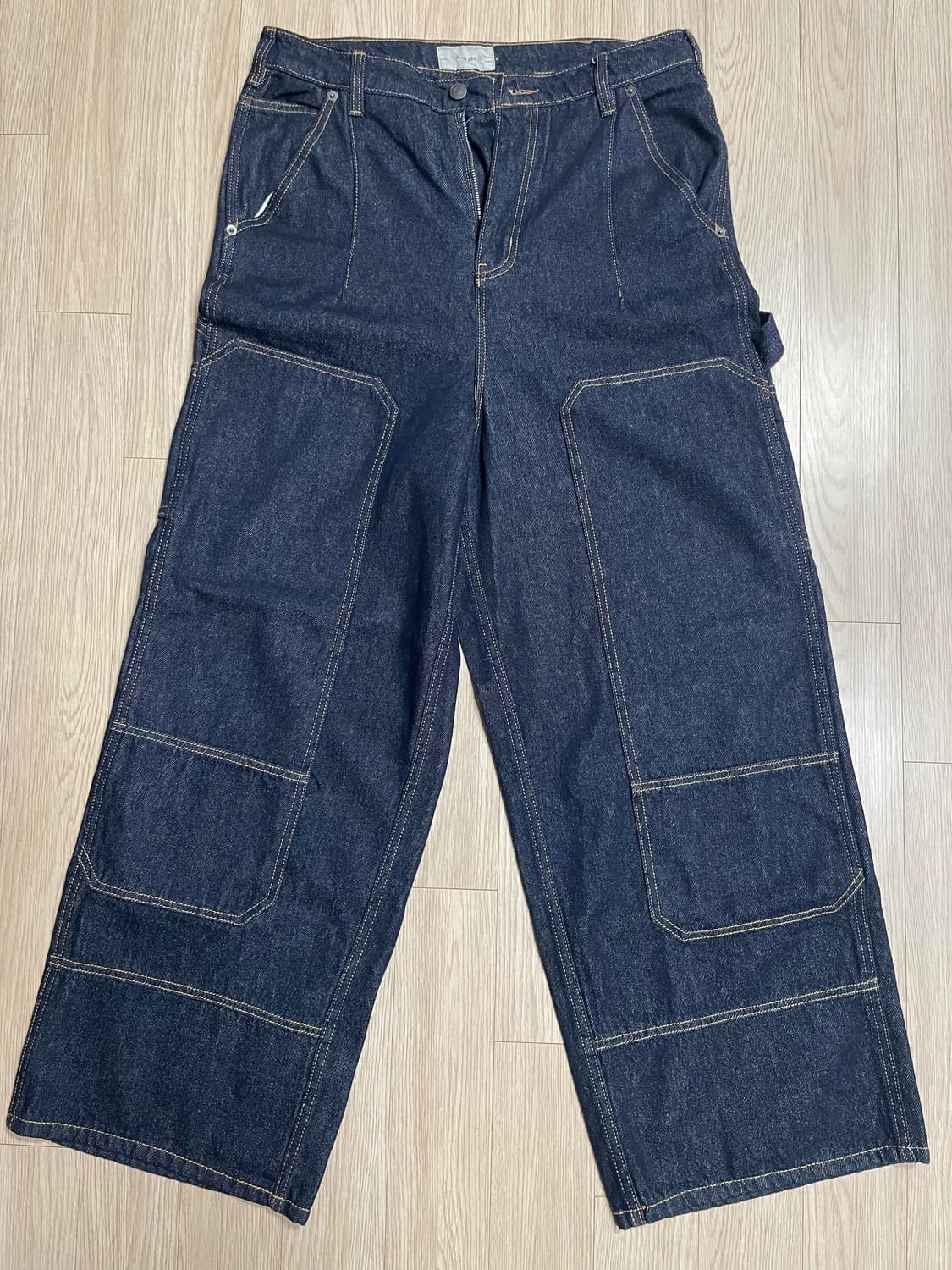 비긴202 더블니 데님 팬츠 인디고 4사이즈 상품이미지1