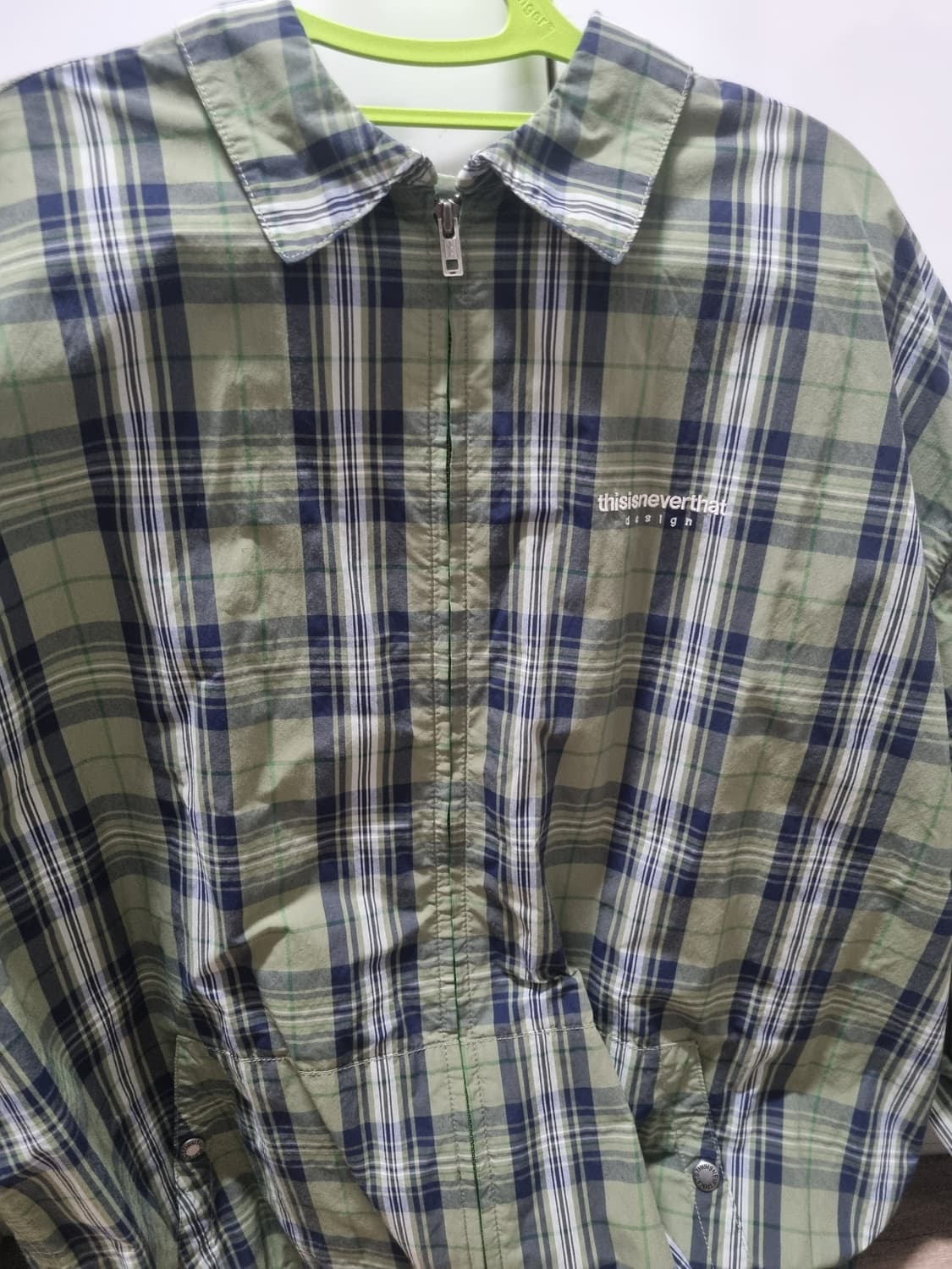 디스이즈네버댓 코듀라 체크 자켓 XL 카키 상품이미지3