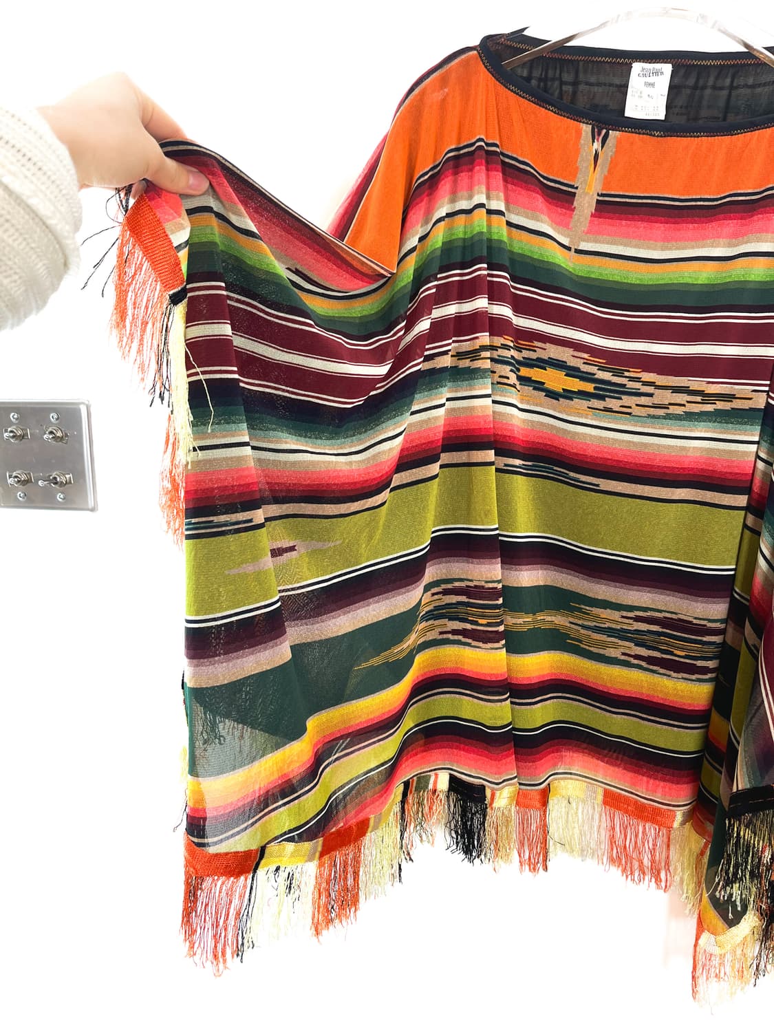 장 폴 고티에 메쉬 프린지 판초 상품이미지2