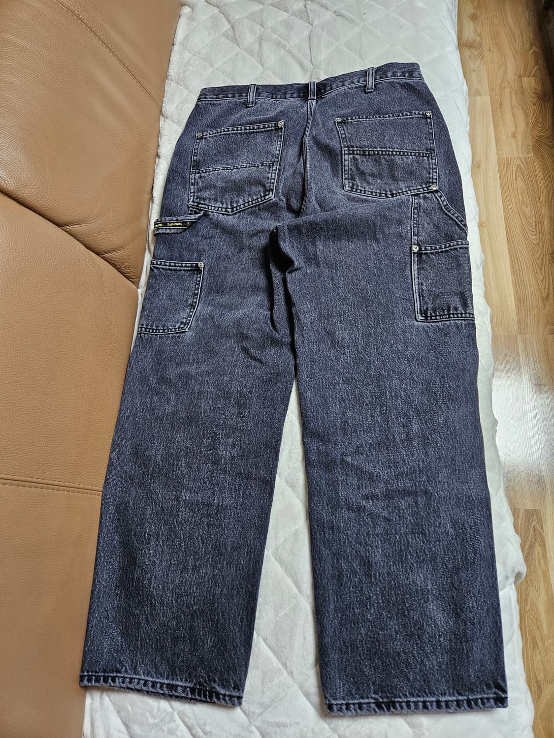 슈프림 더블니 데님 팬츠 진 워시드 블랙 23SS 상품이미지2