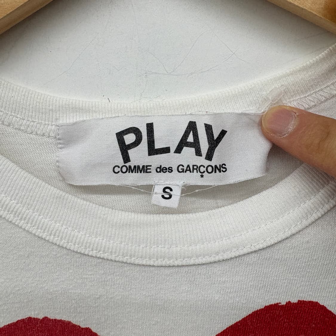 꼼데가르송 하트 빈티지 반팔 티셔츠 여성S 상품이미지3