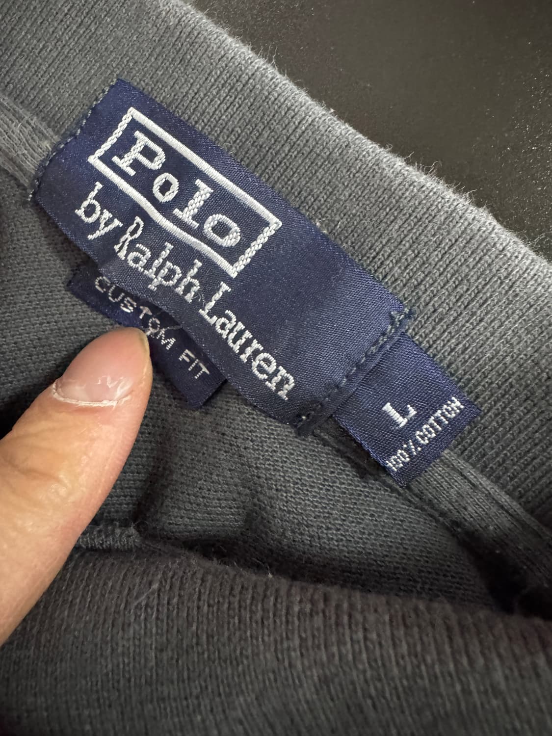 폴로 랄프로렌 화이트 포니 pk 긴팔 카라티 L 빈티지그레이 상품이미지3