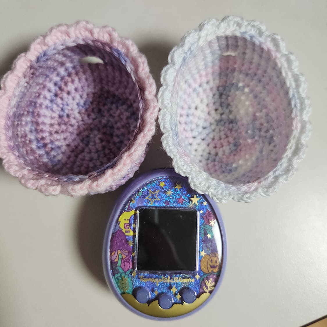다마고치 썸 퍼플 뜨개 케이스 두개 상품이미지1