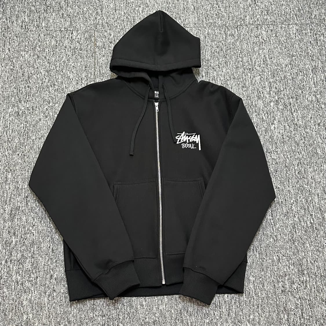 스투시 stussy 서울 seoul 후드집업 블랙 M 상품이미지4
