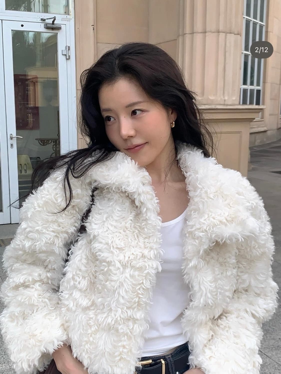 리엘 포포 퍼자켓 아이보리 상품이미지5