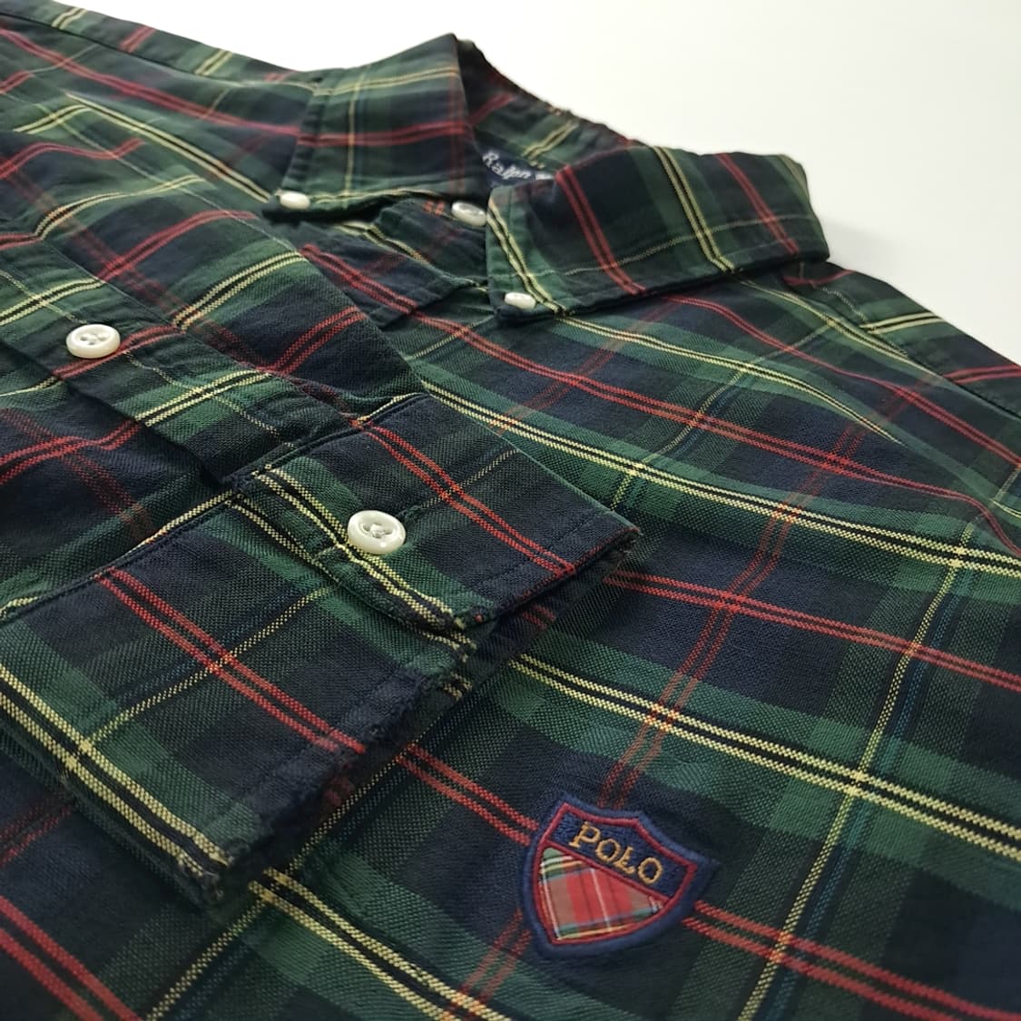 CK194 M 폴로 90s 빅셔츠 모덜 블랙워치 쉴드 엠블럼 셔츠 남방 상품이미지4