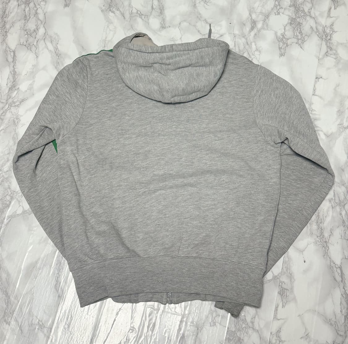 아디다스 그레이x초록 파이어버드 후드 집업 면 자켓 져지 상품이미지4