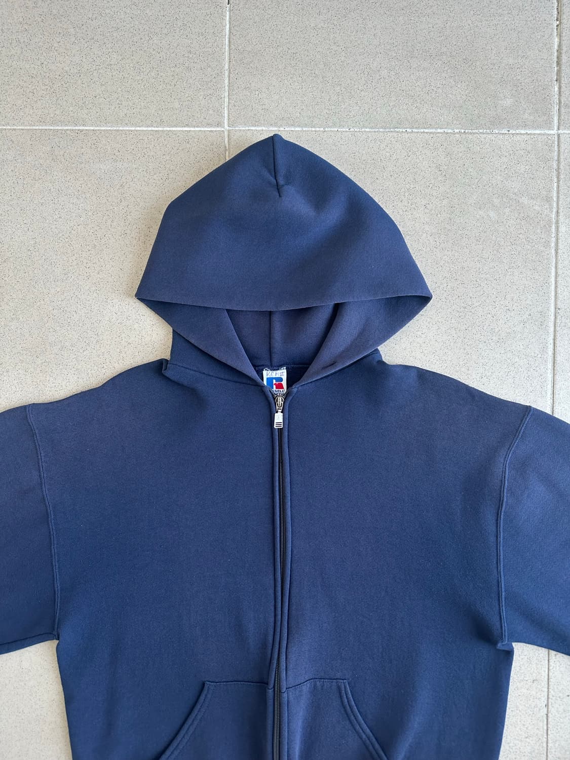 90s 빈티지 러셀 후드집업 네이비 M 상품이미지4