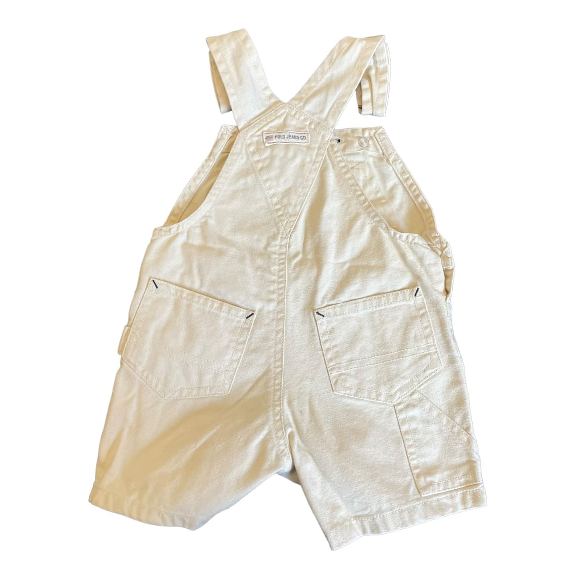 키즈 폴로 진스 베이지 멜빵 바지 S 3-6m 상품이미지2