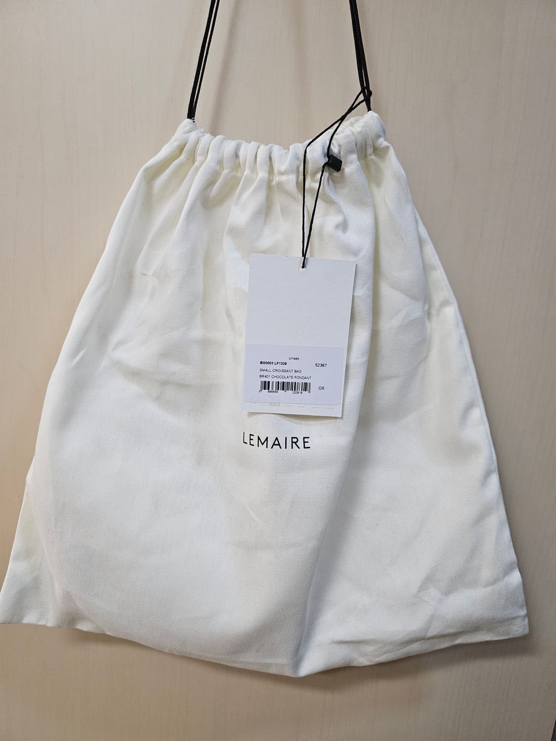 르메르 스몰 크루아상백 코티드 코튼 초콜릿 퐁당 상품이미지6