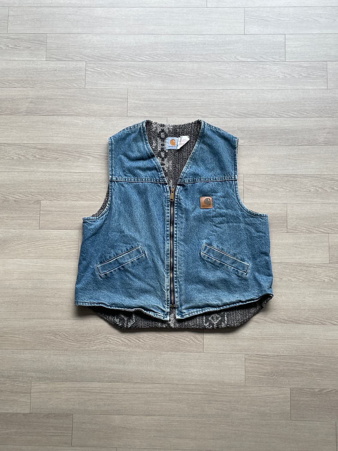 90s 칼하트 VP198 아즈텍 데님 베스트 상품이미지1
