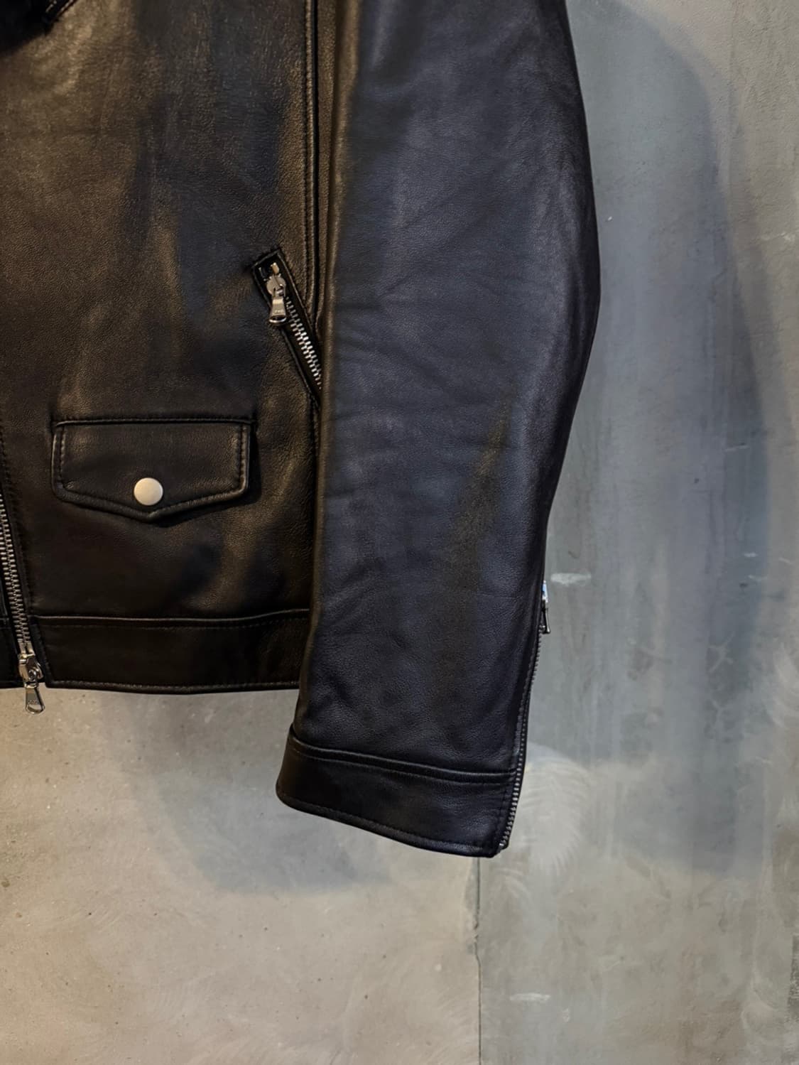 느와르 라르메스 램스킨 레더자켓 슬림100 상품이미지6