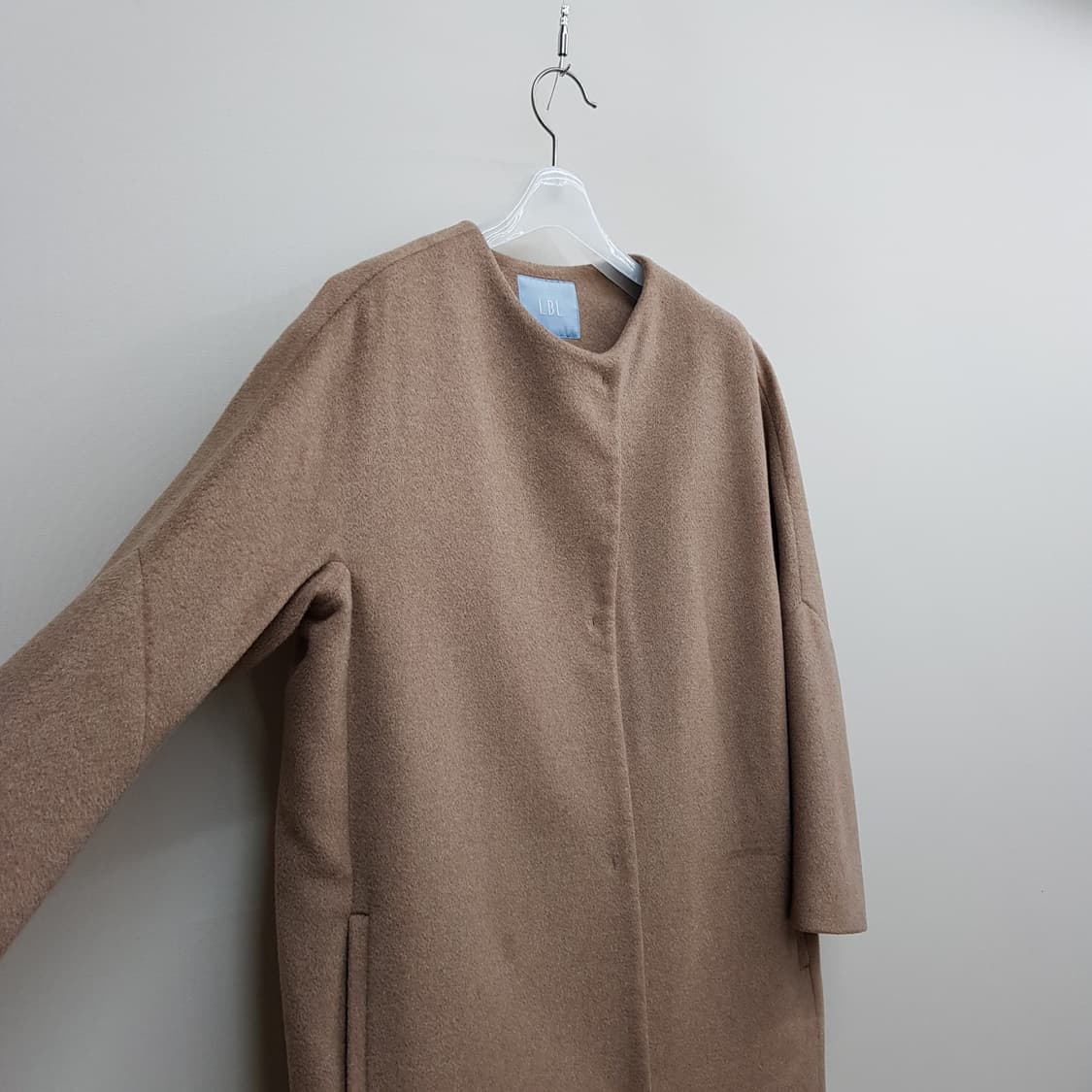 LBL 캐시미어 100% 라운드넥 롱코트 M사이즈 상품이미지3