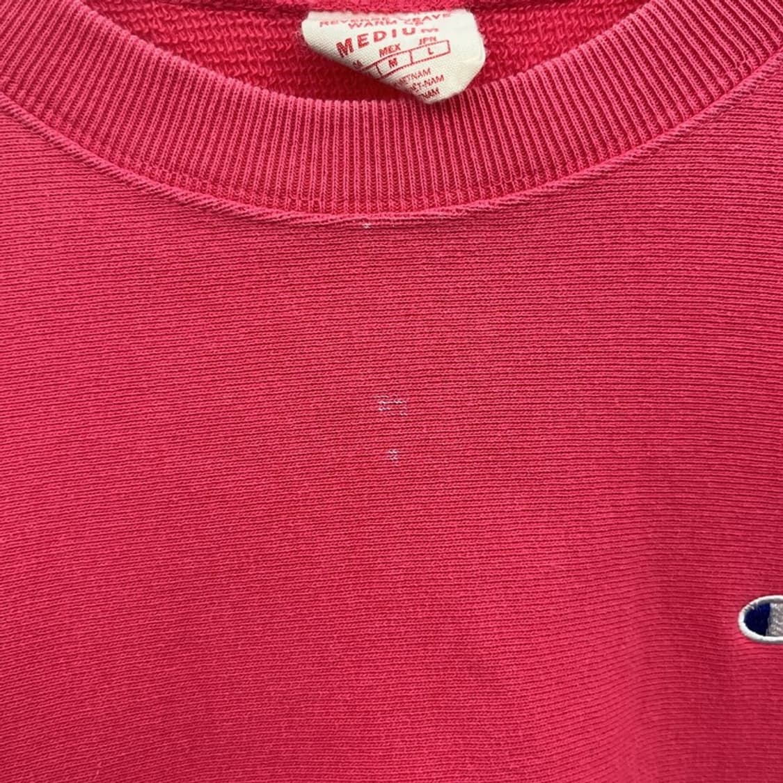 챔피온 리버스위브 Y2K 레트로 00's 핫핑크 맨투맨 M C10676 상품이미지7