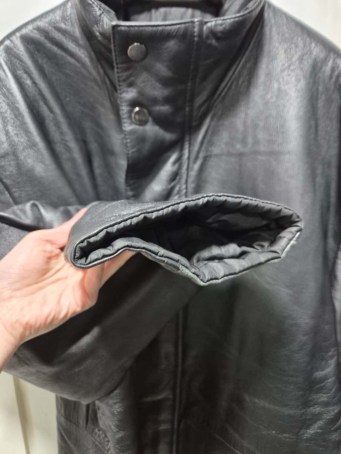 (세일)JPN 블랙 양가죽/패딩 점퍼 (양면) 상품이미지6