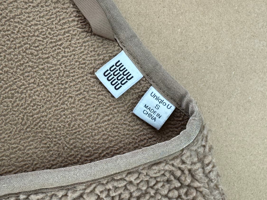 유니클로 U 르메르 후리스 양털 뽀글이 자켓 카멜 상품이미지5