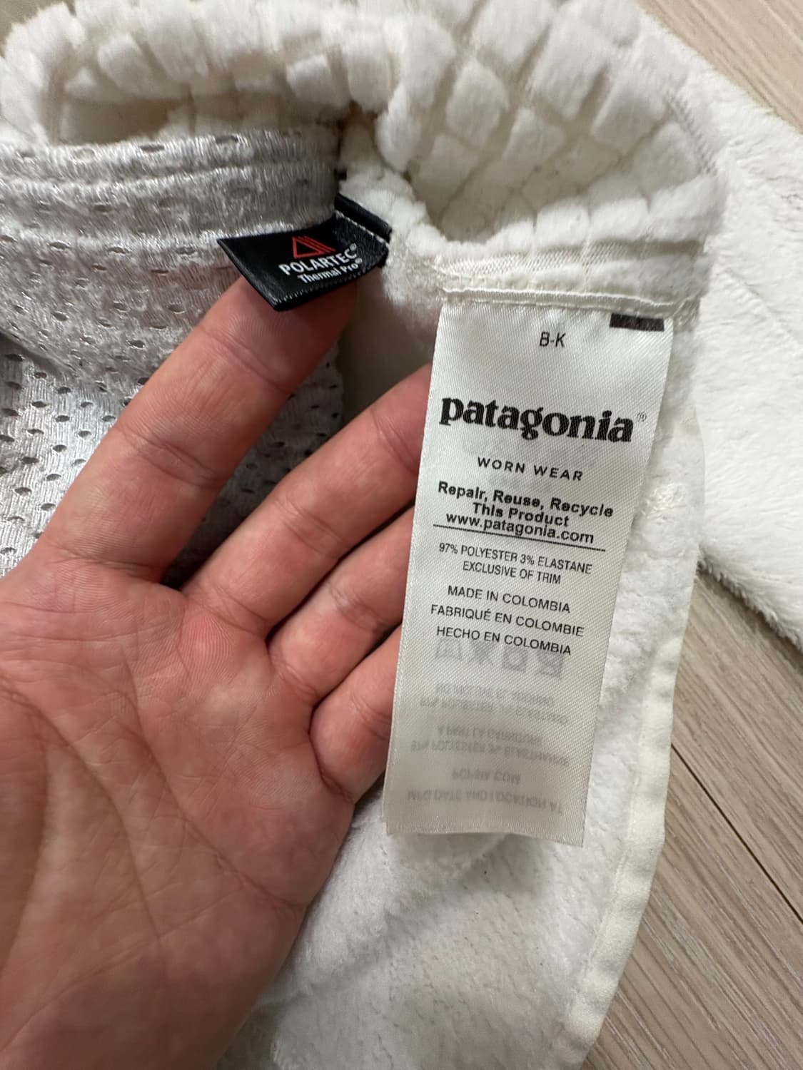 파타고니아 여성 폴라텍 R시리즈 플리스 집업 자켓 아이보리 상품이미지5