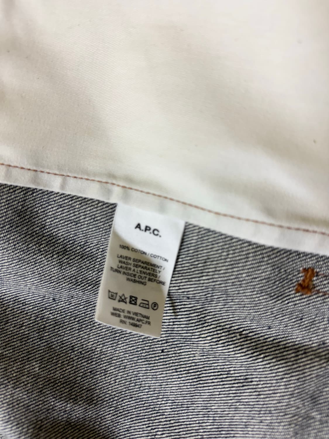 아페쎄 셀비지 데님 청자켓 상품이미지6