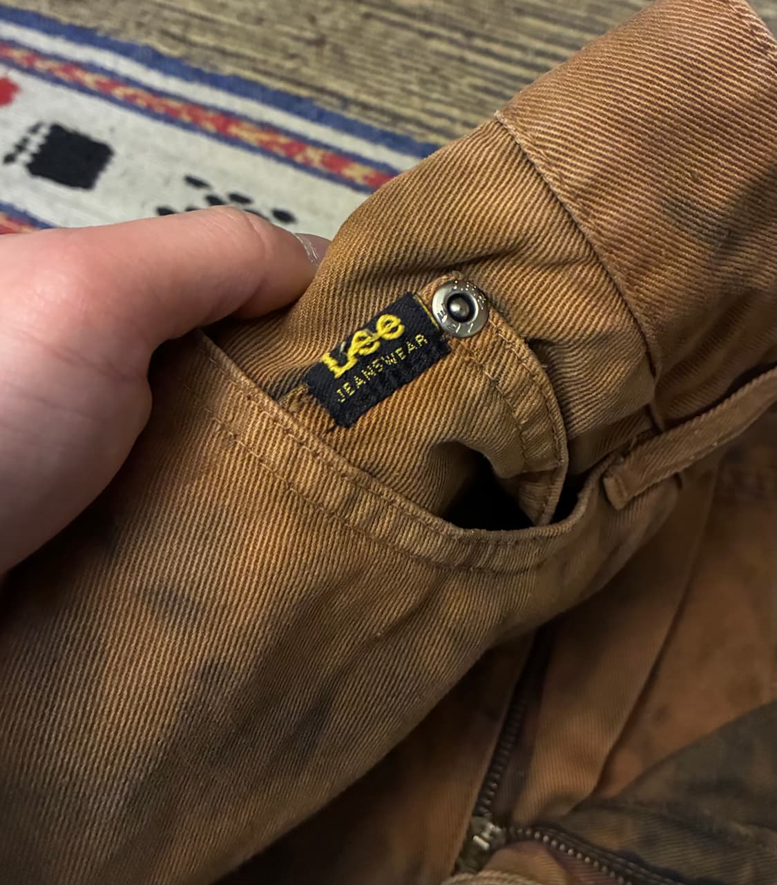 (32~36)90s LEE 리 빈티지 다잉 타이다이 데님팬츠 상품이미지5