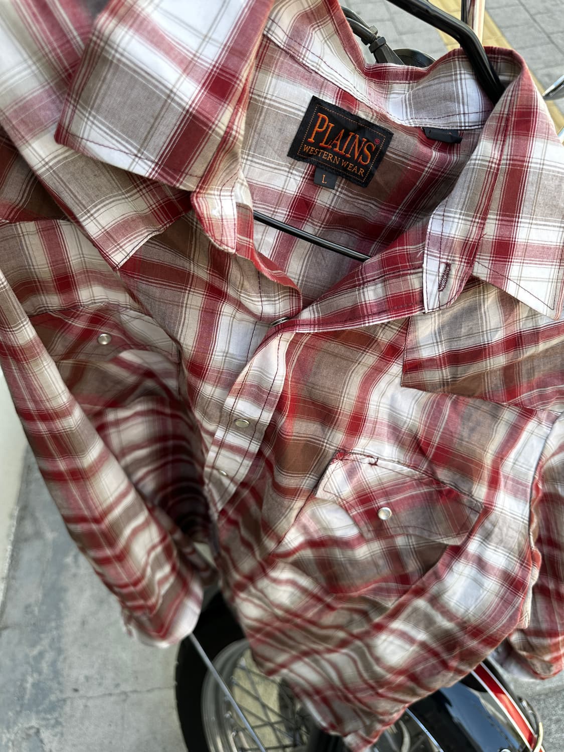 PLAINS Western Wear 체크 웨스턴 셔츠 상품이미지2