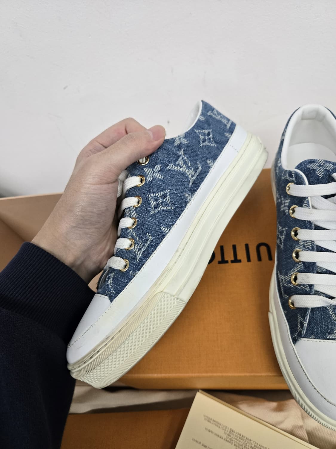 [보증서 정품]루이비통 데님 스니커즈 상품이미지2