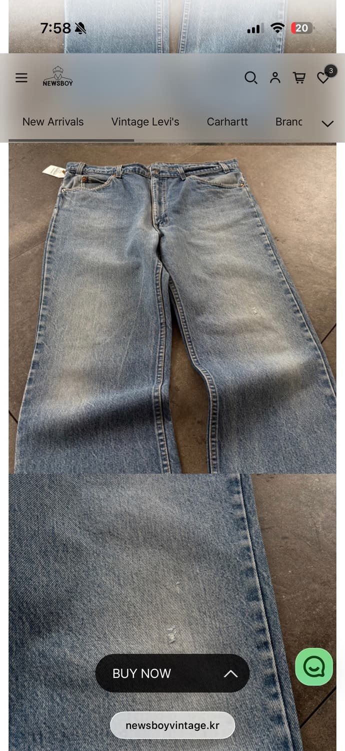 90s 리바이스 517 빈티지 오랜지탭 판매합니다. 상품이미지4