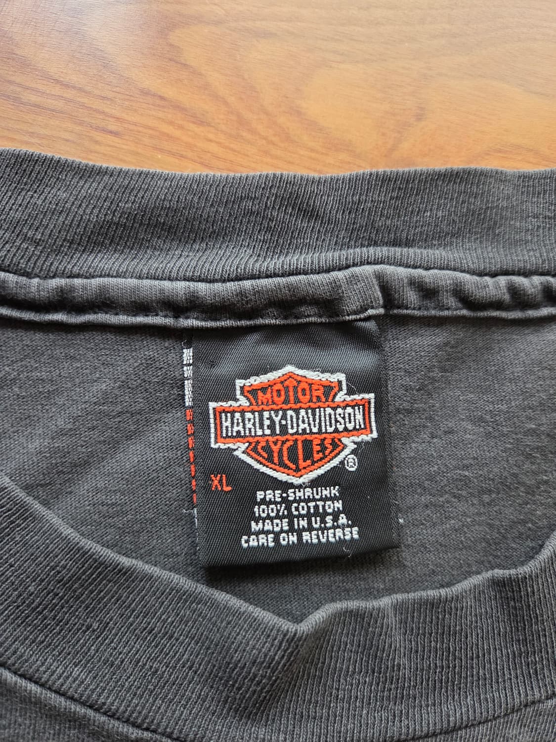 90s 할리데이비슨 usa 쉴드로고 반팔 [xl] 블랙 상품이미지3