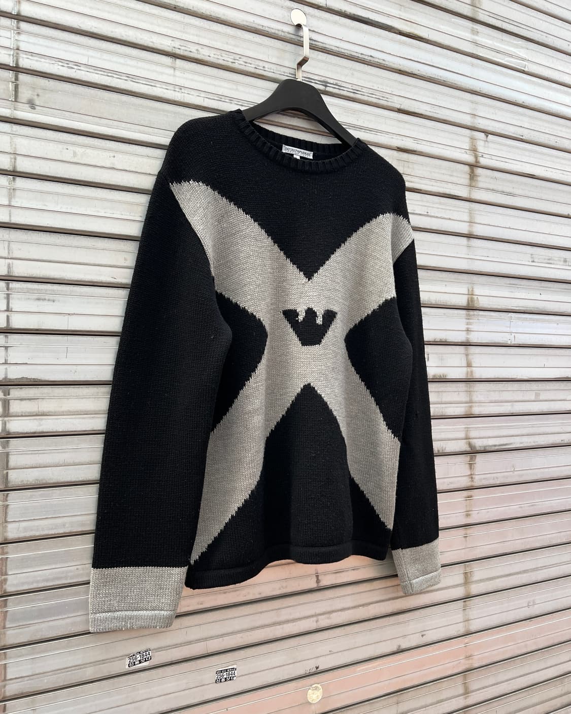 [L] 90s 엠포리오 아르마니 빅 로고 스웨터 상품이미지2