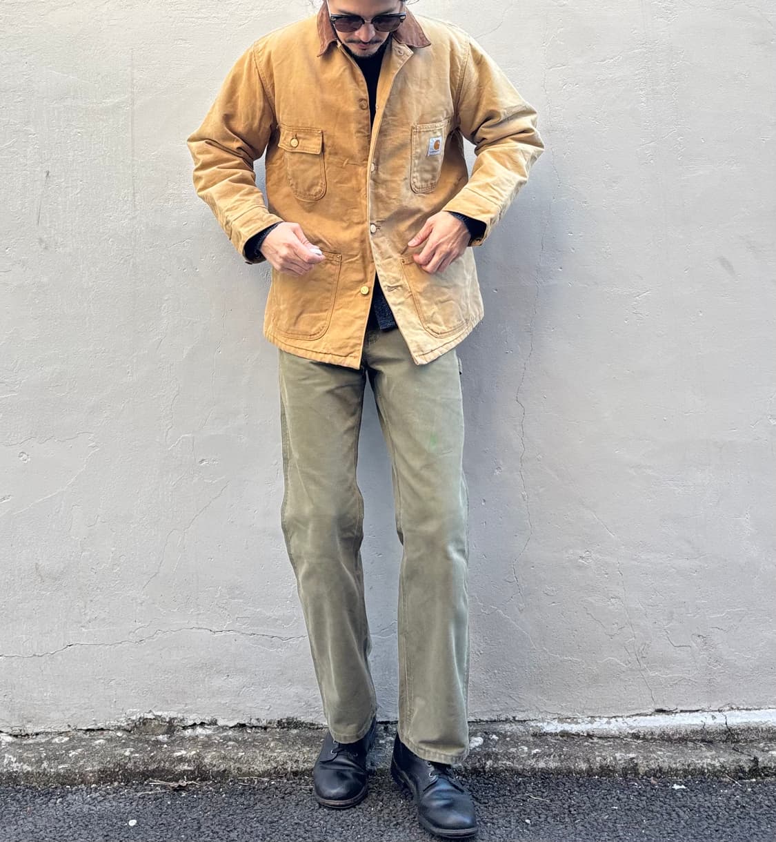 올드 칼하트 덕캔버스 싱글니 카펜터 상품이미지3