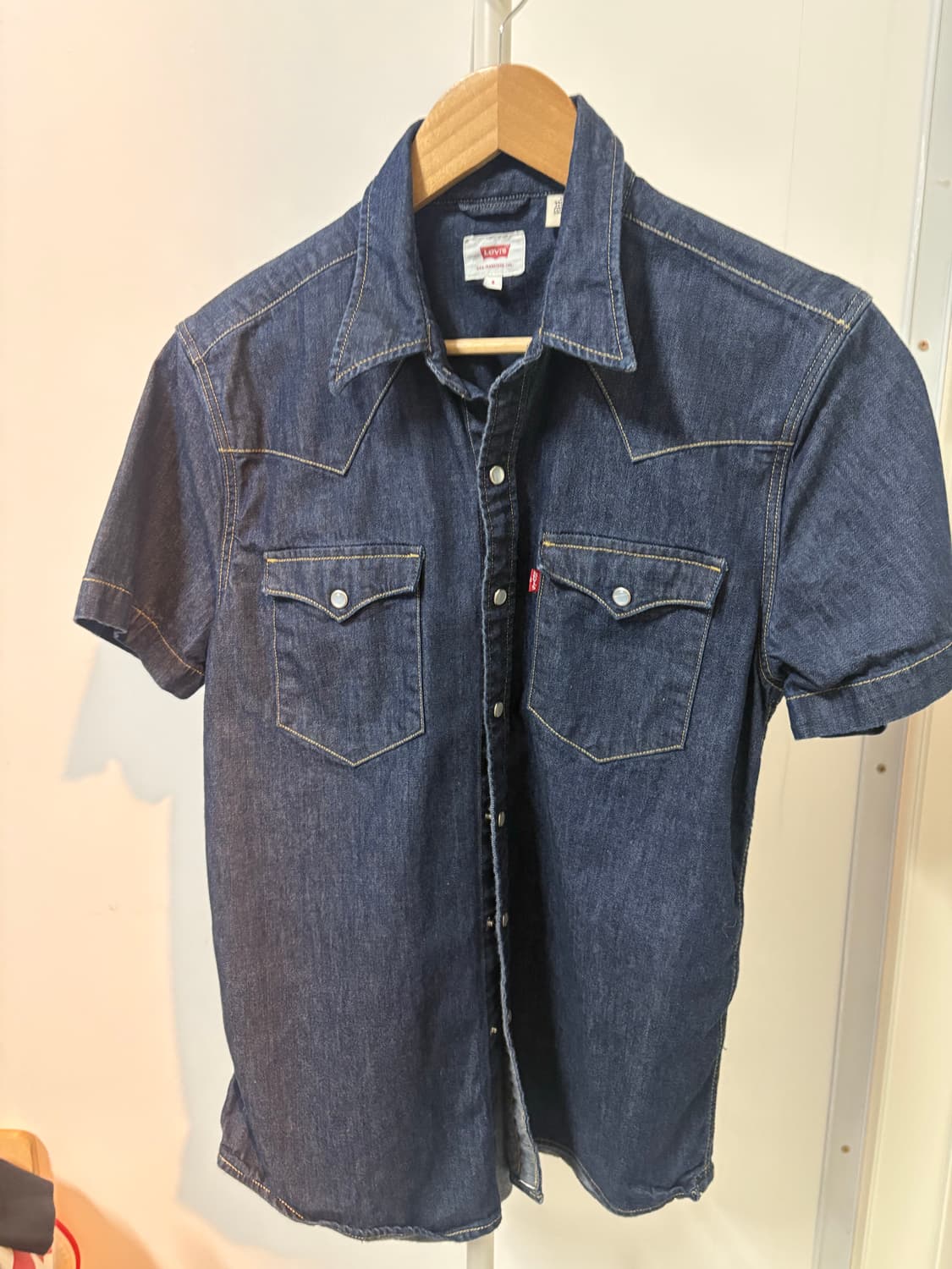 리바이스 웨스턴 데님 셔츠 S 상품이미지1