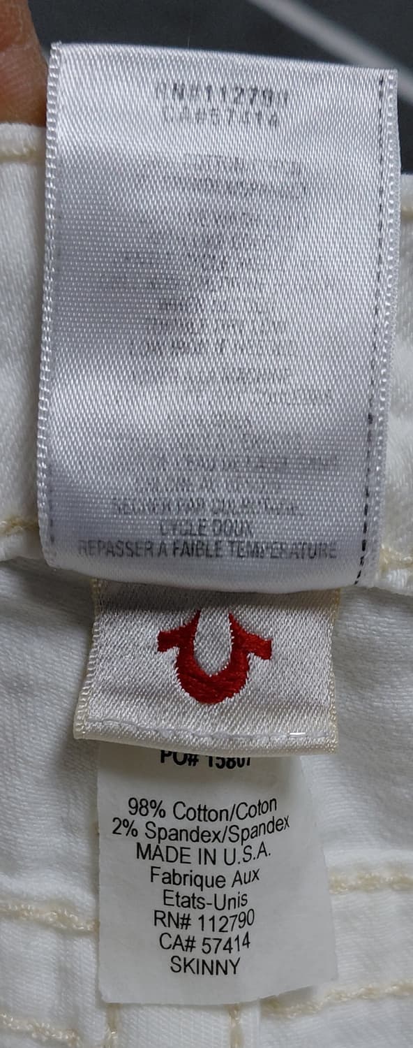 [정품/새상품급] 트루릴리전 휩스티치 화이트 스킨니 데님 (25사이즈) 상품이미지6