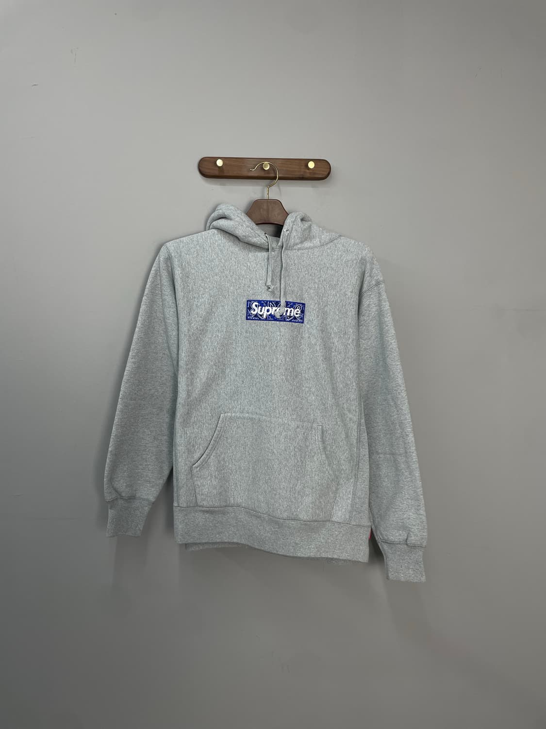 슈프림 반다나 박스로고 헤더 그레이 후드티 H1625 상품이미지2